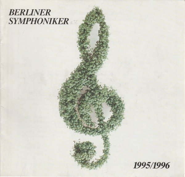 Programmheft BERLINER SYMPHONIKER 179. BEROLINA-KONZERT 1995