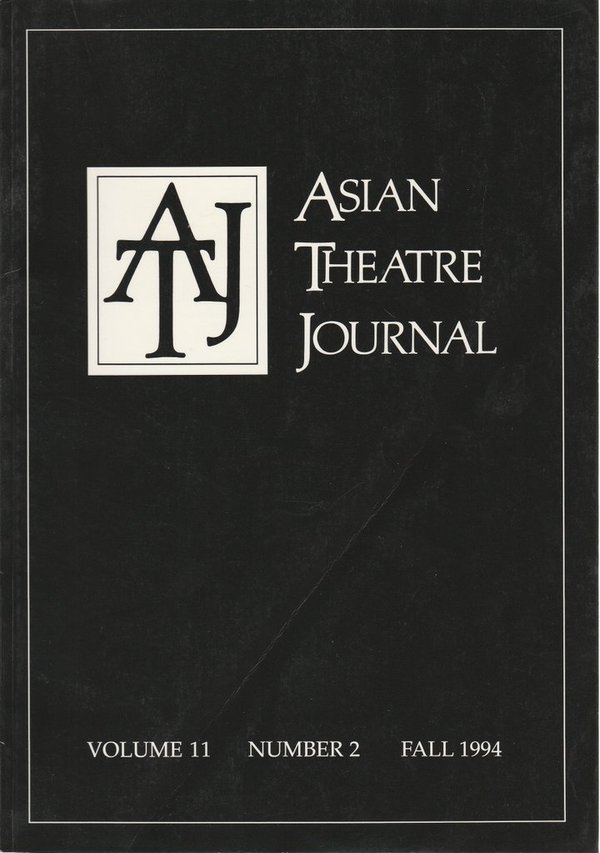 ASIAN THEATRE JOURNAL Volume 11 Number 2 Fall 1994