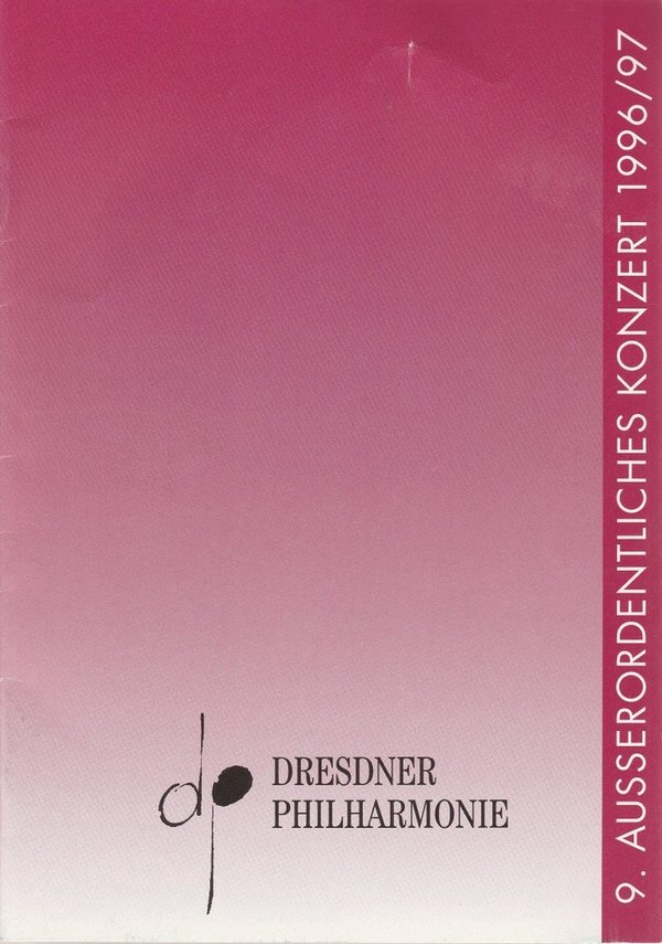 DRESDNER PHILHARMONIE  9. AUSSERORDENTLICHES KONZERT  Kulturpalast 1997