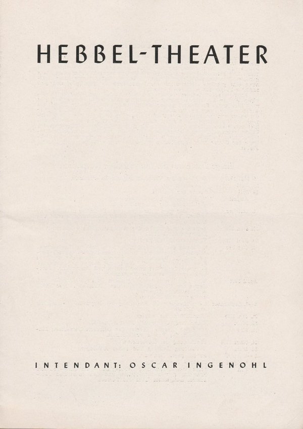 Programmheft Georg Büchner DANTONS TOD Hebbel-Theater 1950