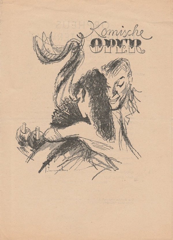 Programmheft Jacques Offenbach ORPHEUS IN DER UNTERWELT Komische Oper 1950