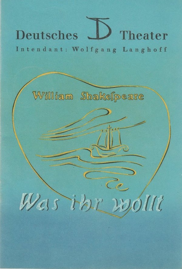 Programmheft William Shakespeare WAS IHR WOLLT Deutsches Theater DDR 1951