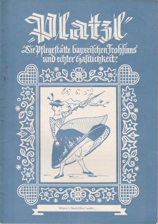 Programmheft WENN´S MAILÜFTERL WEHT … Programm Mai 1957 Platzl München