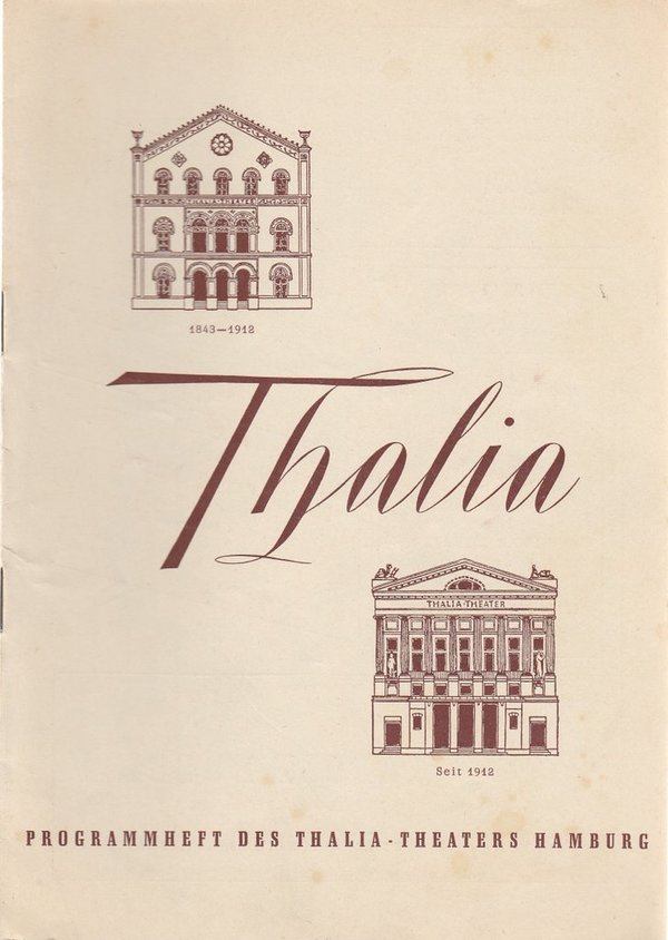 Programmheft William Inge PICNIC Thalia Theater Hamburg 1954