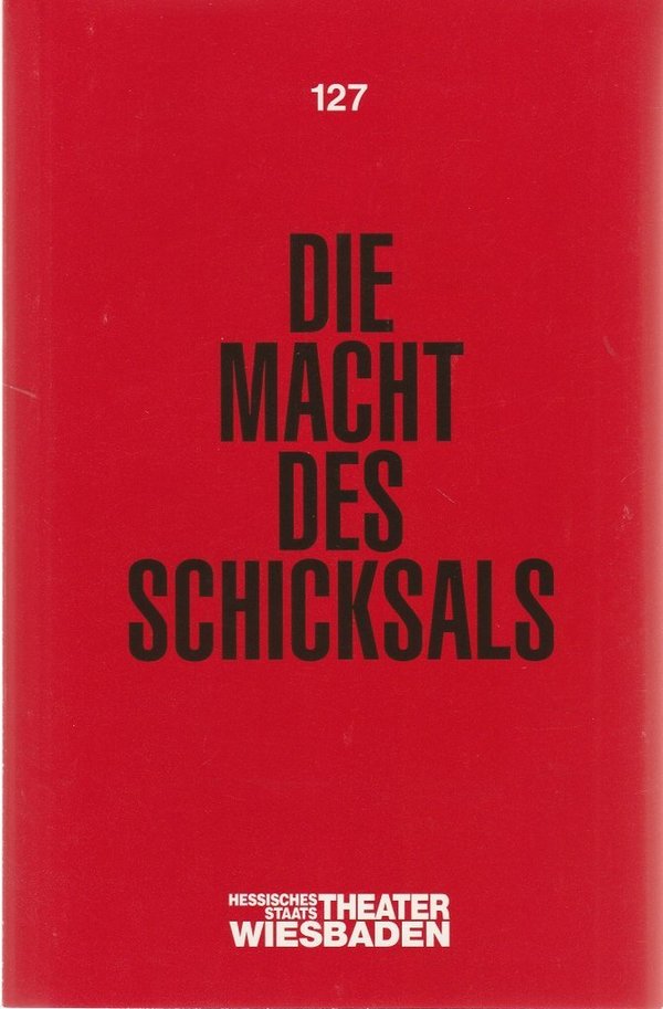 Programmheft Verdi DIE MACHT DES SCHICKSALS Staatstheater Wiesbaden 1993