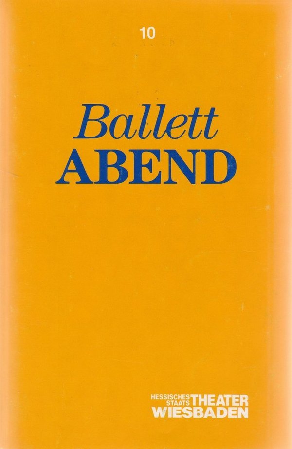 Programmheft BALLETTABEND PULCINELLA CANTARES MAGNIFICAT Wiesbaden 1987