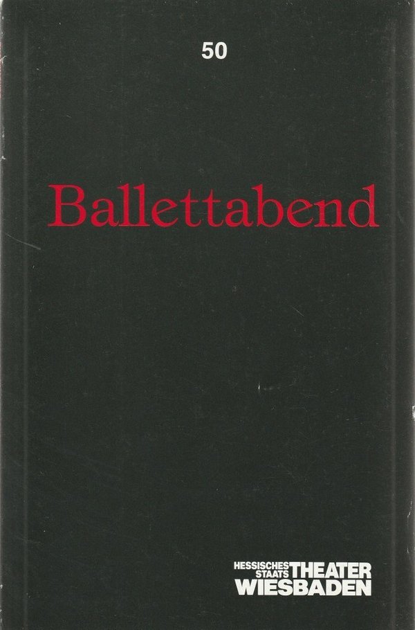 Programmheft BALLETTABEND Staatstheater Wiesbaden 1989