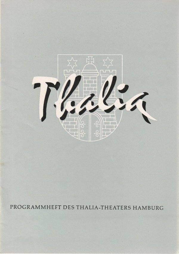 Programmheft  Ronald Alexander FERIEN FÜR LIEBENDE Thalia Theater Hamburg 1958