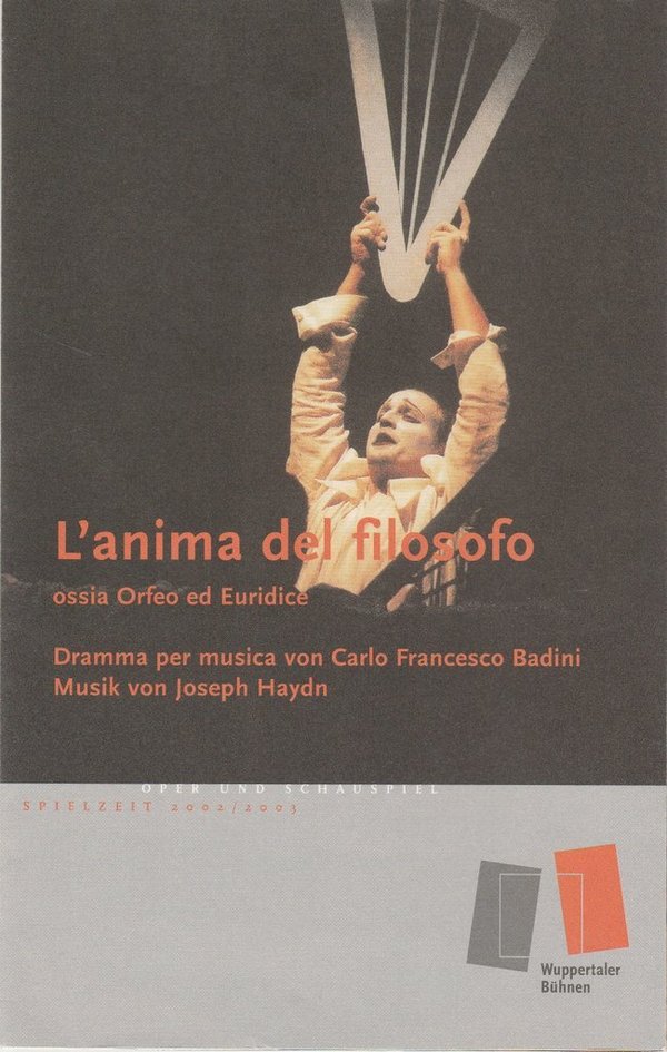 Programmheft Joseph Haydn L'ANIMA DEL FILOSOFO Wuppertaler Bühnen 2003
