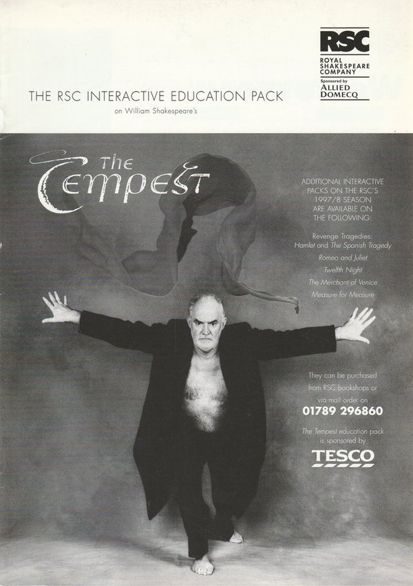 The RSC interactive education Pack on William Shakespeare´s THE TEMPEST