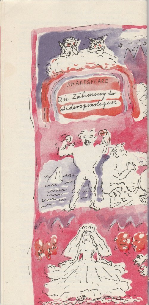 Programmheft Shakespeare DIE ZÄHMUNG DER WIDERSPENSTIGEN Berliner Ensemble 1980 N0107