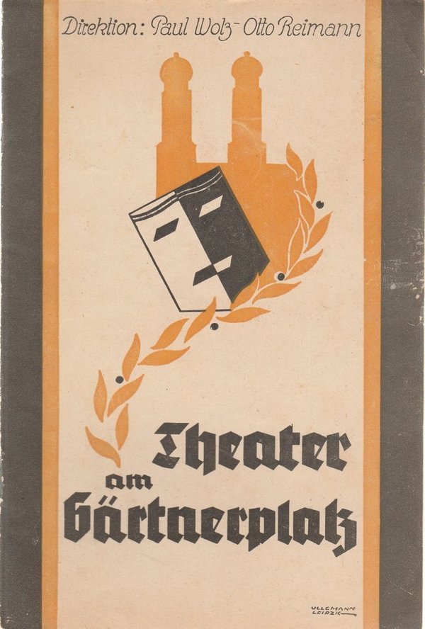 Programmheft Franz Lehar DIE LUSTIGE WITWE Theater am Gärtnerplatz 1935