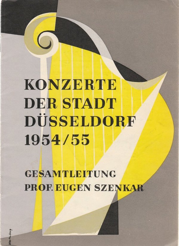 Programmheft KONZERTE DER STADT DÜSSELDORF 1954 / 55 7. SYMPHONIEKONZERT
