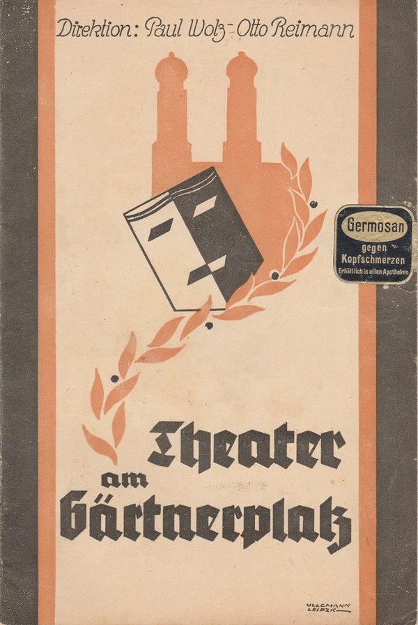 Programmheft Oskar Nedbal POLENBLUT Theater am Gärtnerplatz 1935