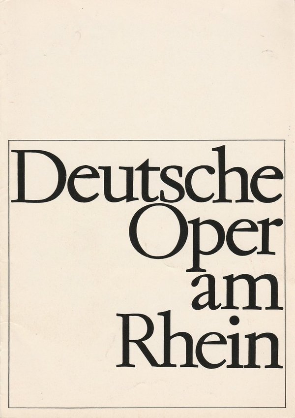 Otto Nicolai DIE LUSTIGEN WEIBER VON WINDSOR Deutsche Oper am Rhein 1979