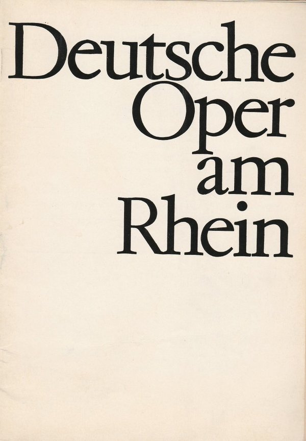 Programmheft Johann Strauß DIE FLEDERMAUS Deutsche Oper am Rhein 1966
