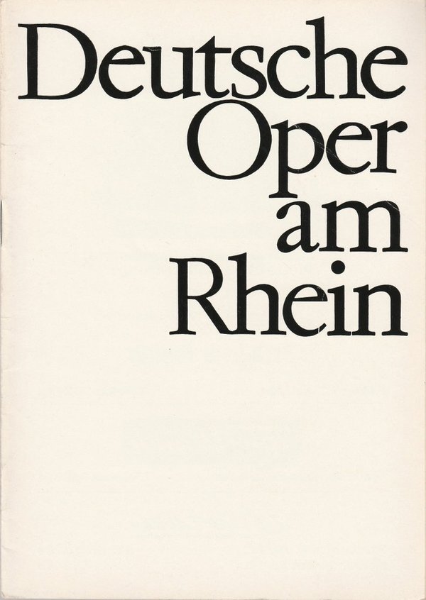 Programmheft Giuseppe Verdi NABUCCO Deutsche Oper am Rhein 1966