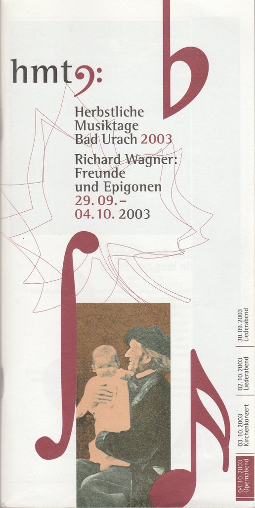 Programmheft HERBSTLICHE MUSIKTAGE BAD URACH RICHARD WAGNER 2003