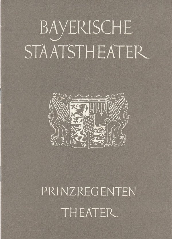 Programmheft Wolfgang Amadeus Mozart DON GIOVANNI Prinzregenten Theater 1963 141021