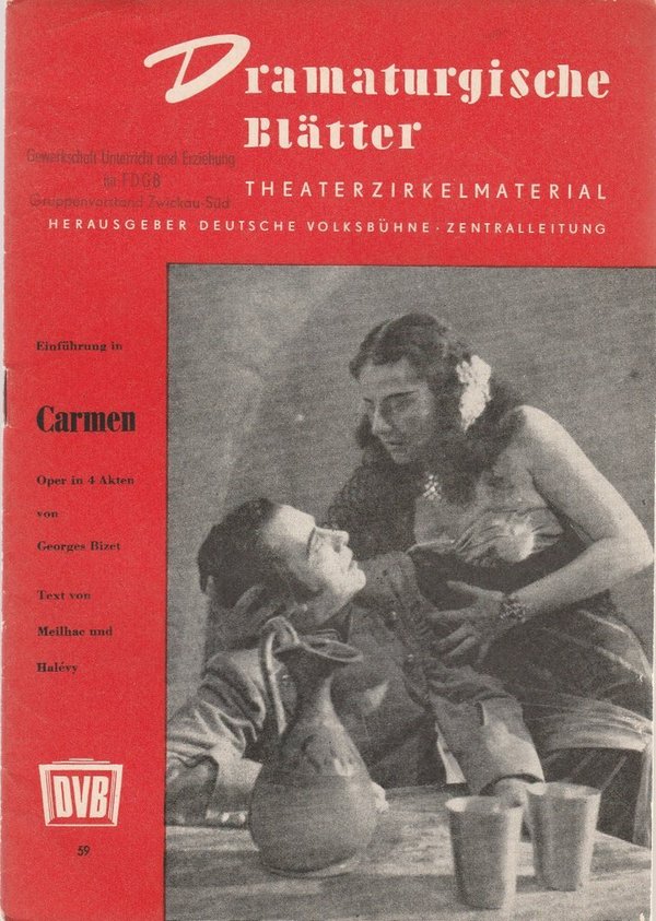 Dramaturgische Blätter Einführung zu CARMEN Oper von Georges Bizet Nr. 59 141021
