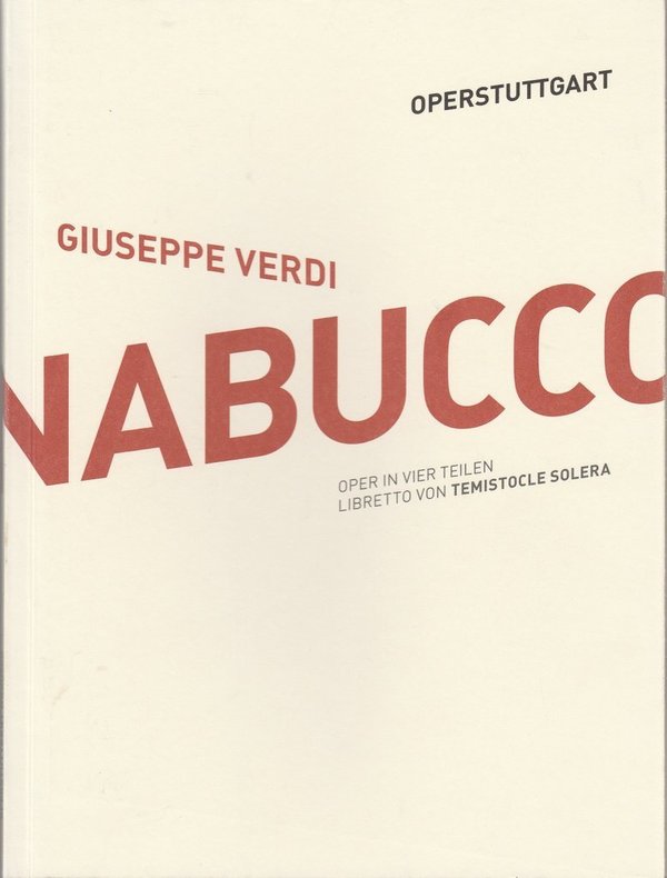 Programmheft Giuseppe Verdi NABUCCO Oper Stuttgart 2013 141021