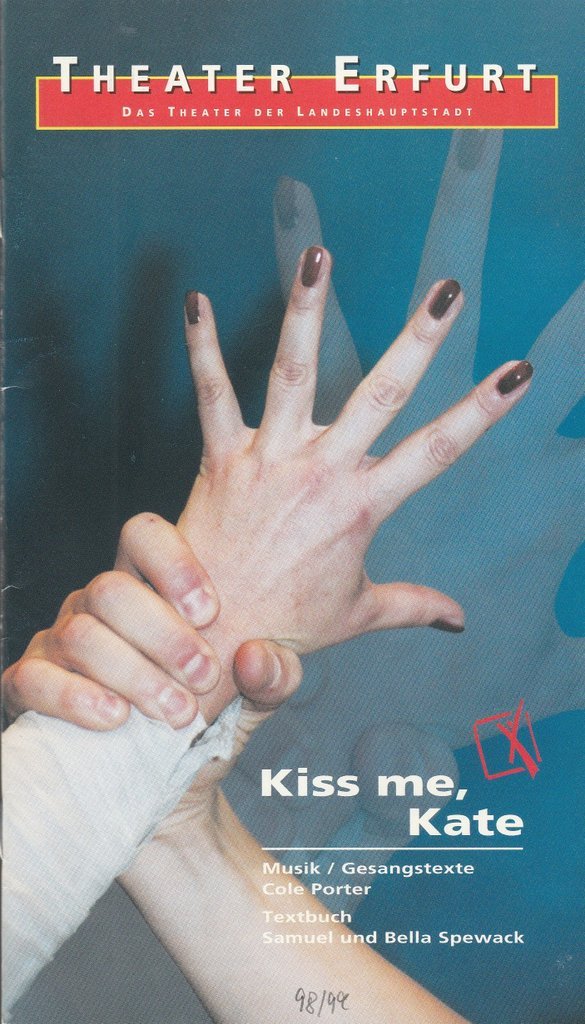 Programmheft Cole Porter KISS ME, KATE Theater Erfurt 1998
