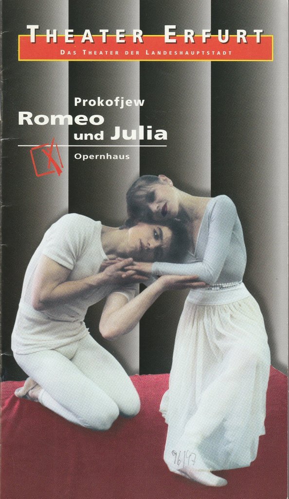 Programmheft Sergej Prokofjew ROMEO UND JULIA Theater Erfurt 1997