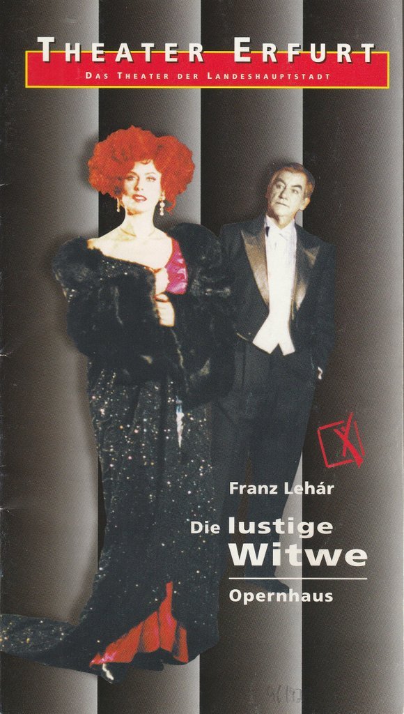 Programmheft Franz Lehar DIE LUSTIGE WITWE Theater Erfurt 1996