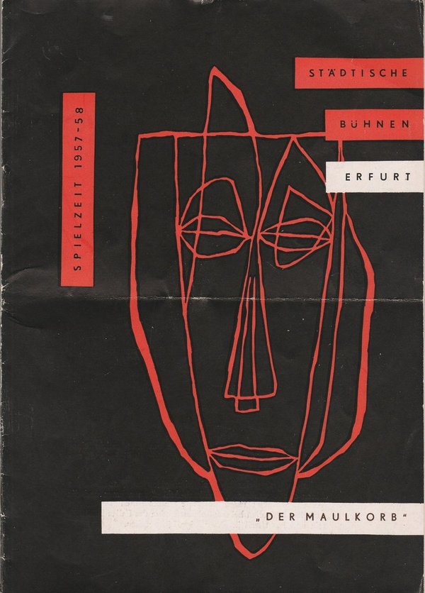 Programmheft Heinrich Spoerl DER MAULKORB Bühnen Erfurt 1957