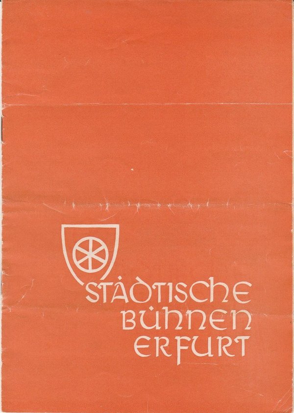 Programmheft Gaetano Donizetti DER LIEBESTRANK Bühnen Erfurt 1953