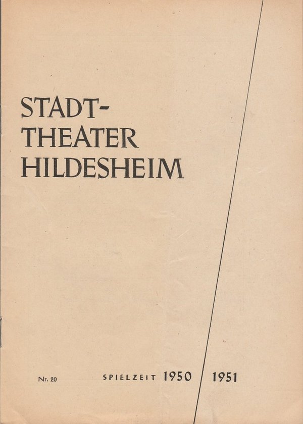 Programmheft Franz Lehar SCHÖN IST DIE WELT Stadttheater Hildesheim 1951