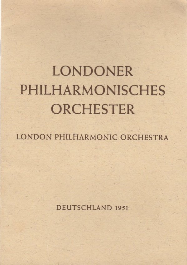 Londoner Philharmonisches Orchester Konzert 18. Januar 1951 Titania-Palast