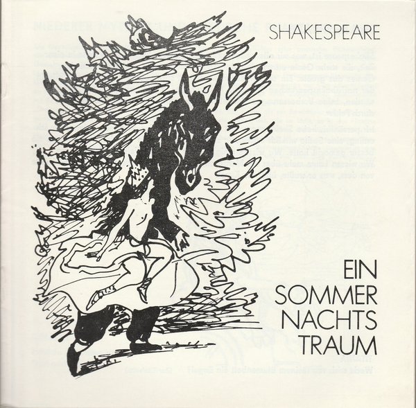 Programmheft William Shakespeare EIN SOMMERNACHTSTRAUM Theater Cottbus 1980