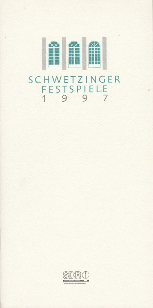 Programmheft Schwetzinger Festspiele 1997