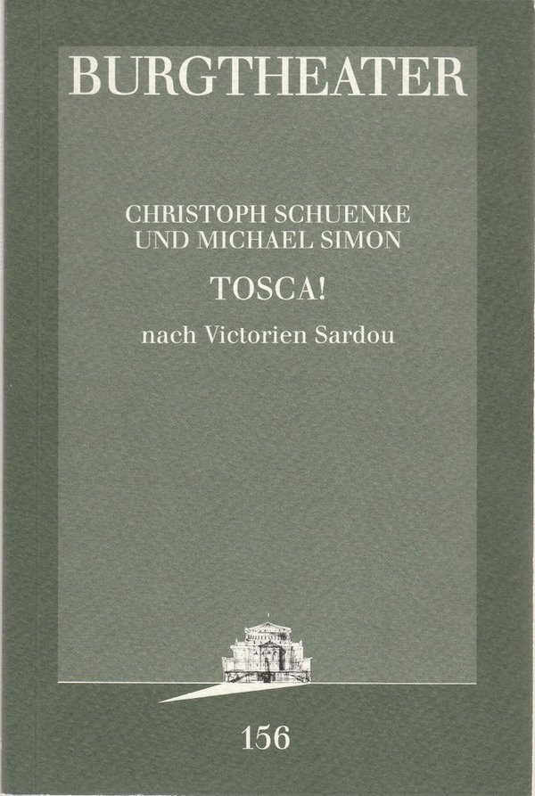 Programmheft Uraufführung Schuenke / Simon TOSCA ! Burgtheater 1996