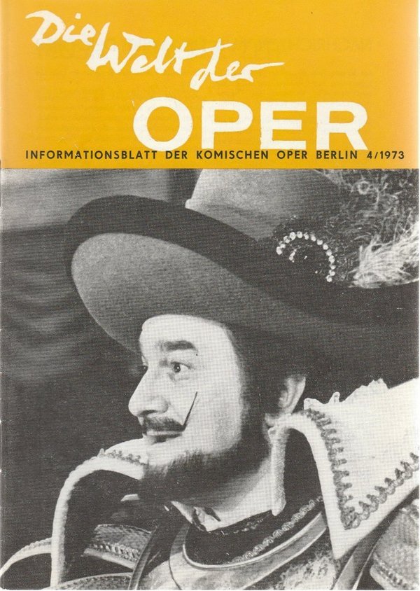 DIE WELT DER OPER Informationsblatt der Komischen Oper 4 / 1973