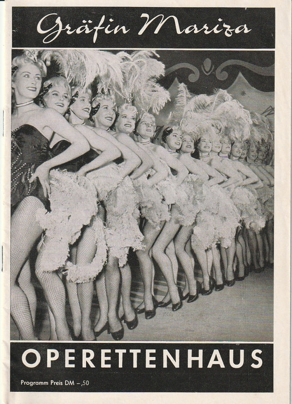 Programmheft Emmerich Kalman GRÄFIN MARIZA Operettenhaus Hamburg 1958