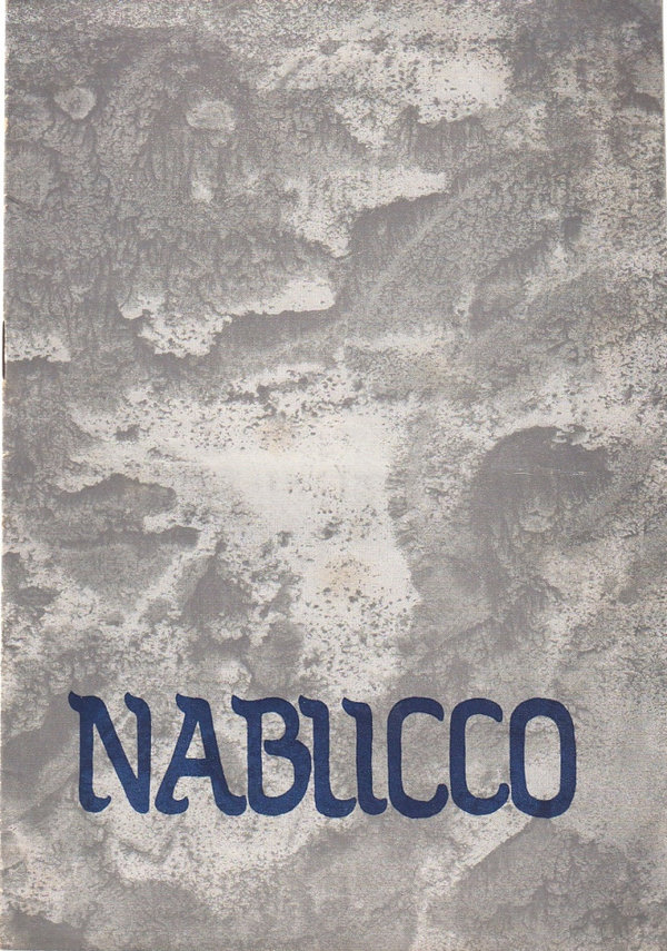 Programmheft Giuseppe Verdi NABUCCO Bühnen der Stadt Nordhausen 1964