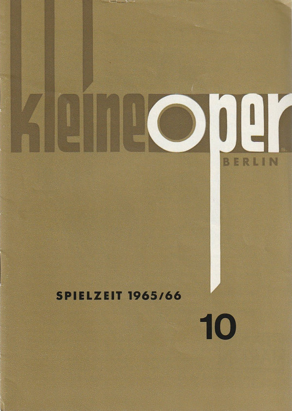Programmheft Frank Martin DER ZAUBERTRANK Kleine Oper Berlin 1966