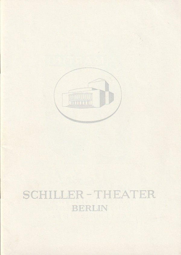 Programmheft Frank Wedekind DER MARQUIS VON KEITH Schiller – Theater 1964