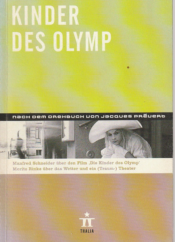 Programmheft Jacques Prevert KINDER DES OLYMP Thalia Theater Hamburg 2001