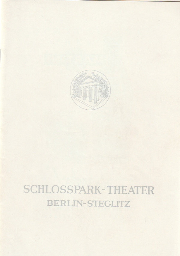 Programmheft Carl Sternheim DIE HOSE Schlosspark Theater 1964