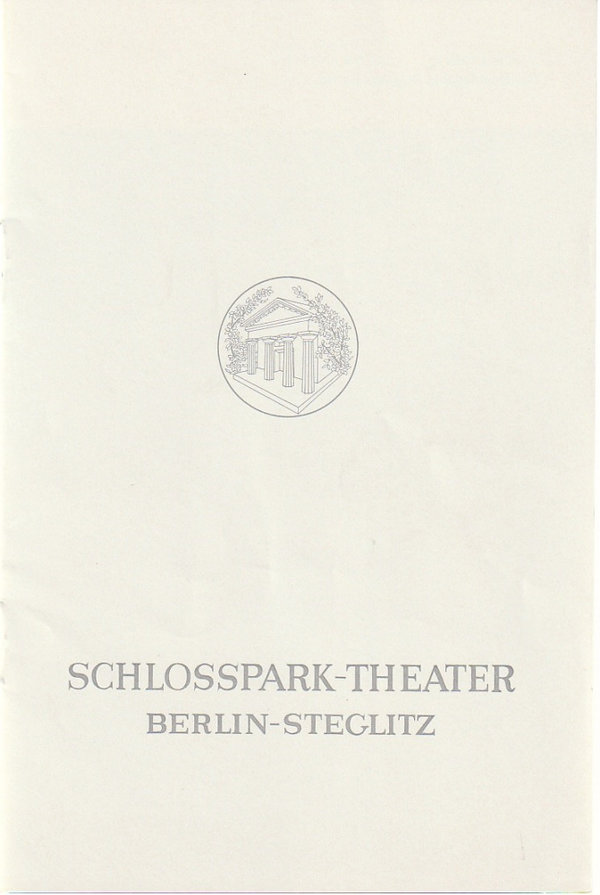 Programmheft Samuel Beckett DAS LETZTE BAND Schlosspark-Theater 1970