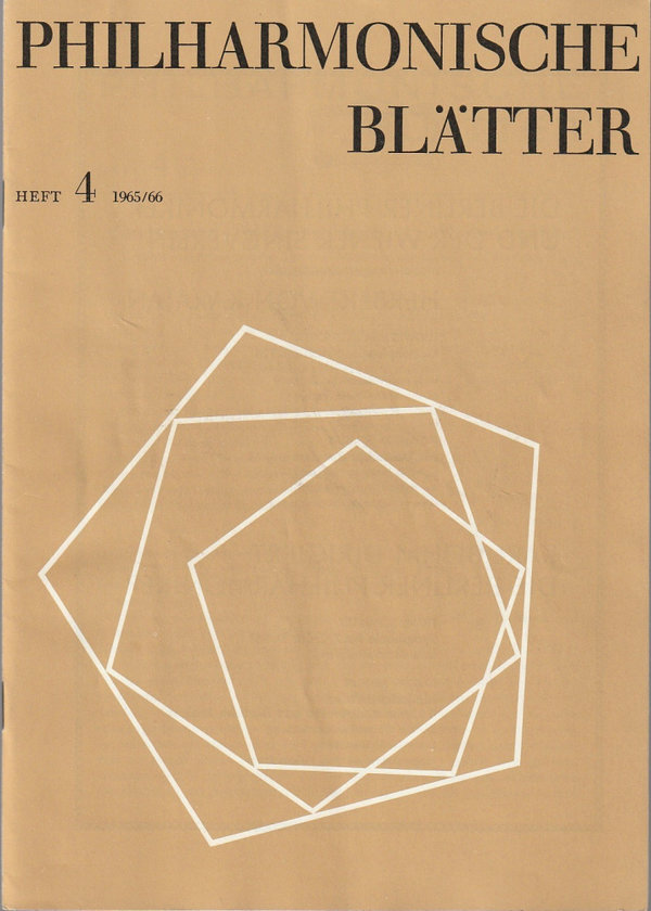 Programmheft PHILHARMONISCHE BLÄTTER HERBERT VON KARAJAN dirigiert Berlin 1966