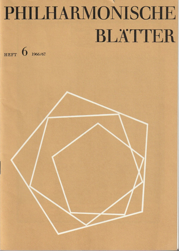 Programmheft PHILHARMONISCHE BLÄTTER JOSEPH KEILBERTH dirigiert Berlin 1967