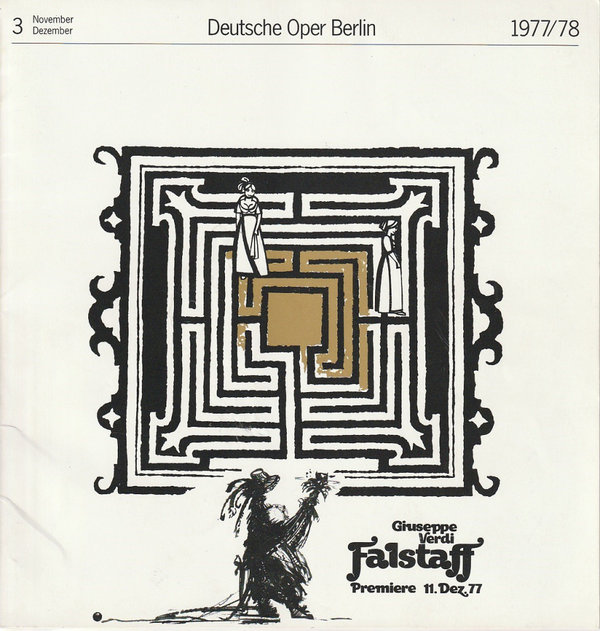 Programmheft Giuseppe Verdi FALSTAFF Deutsche Oper Berlin 1977