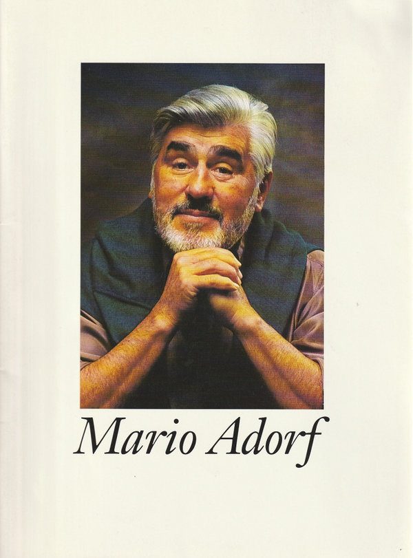 Programmheft MARIO ADORF AL DENTE ca. 1993