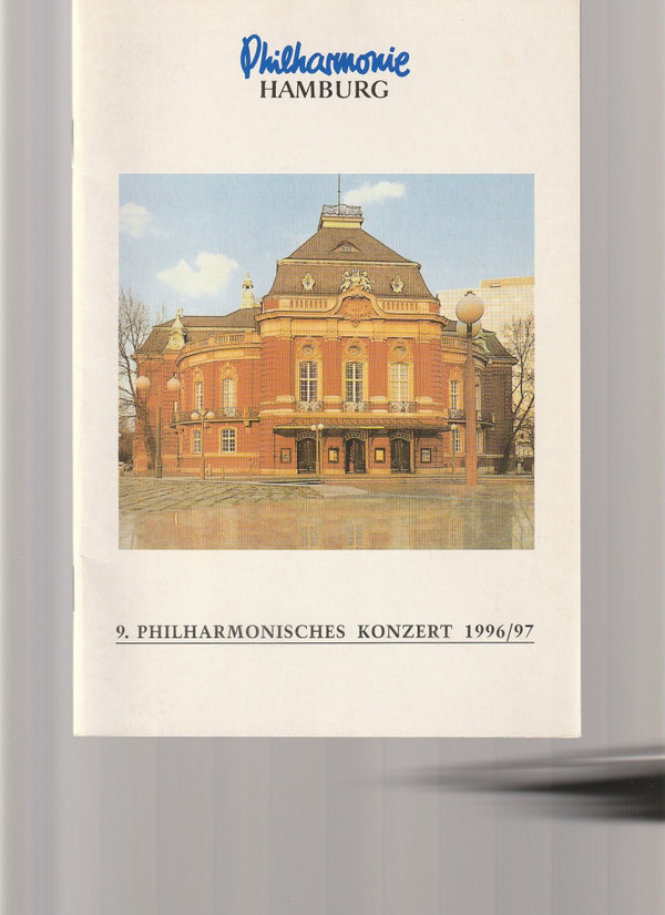 Programmheft 9. PHILHARMONISCHES KONZERT 1996 / 97 Philharmonie Hamburg