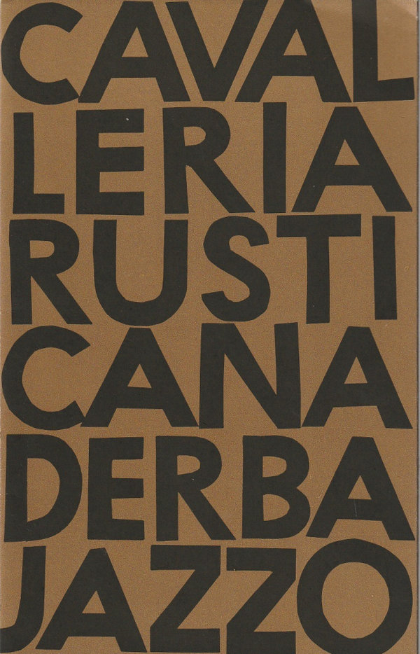 Programmheft Pietro Mascagni  CAVALLERIA RUSTICANA Deutsche Staatsoper 1970