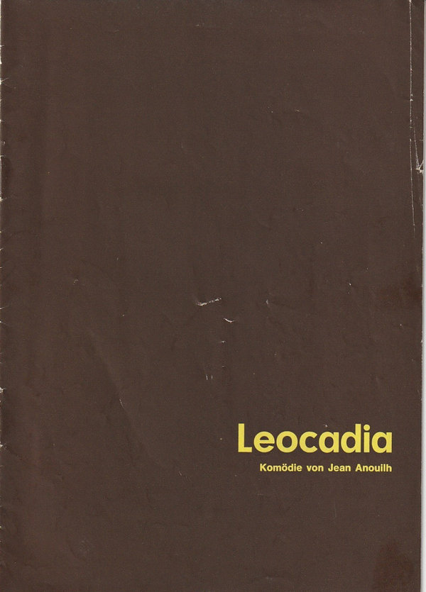 Programmheft Jean Anouilh LEOCADIA ca. 1963